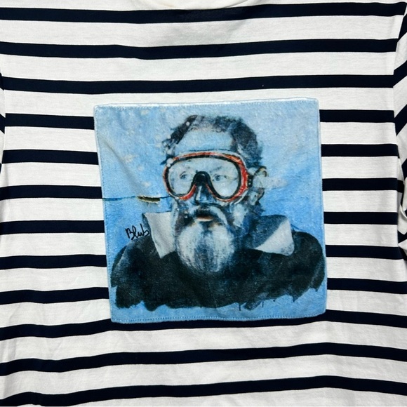 MURANO liquid luxury slim fit strip bub snorkel T-shirt X27 - Picture 5 of 5